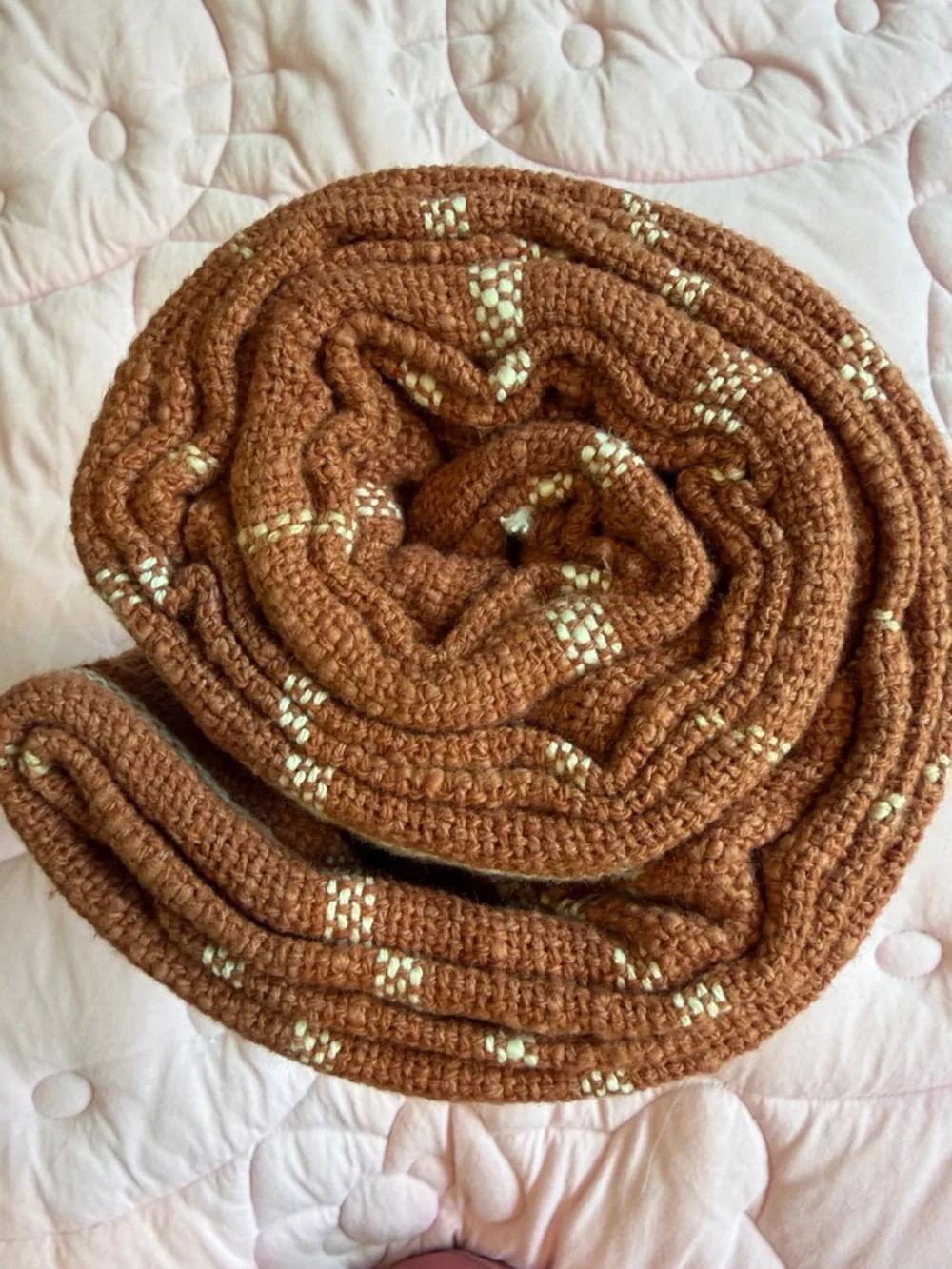Little Korboose Rust Woven Throw Blanket